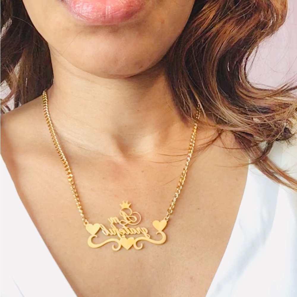 ❤️❤️Beautiful, spiritual, necklace gold filled I am grateful